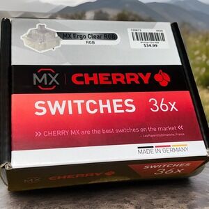 Brand New Gamer Pc Cherry MX Clear Frame-mount‎ Linear Keyboard Switches 36x RGB